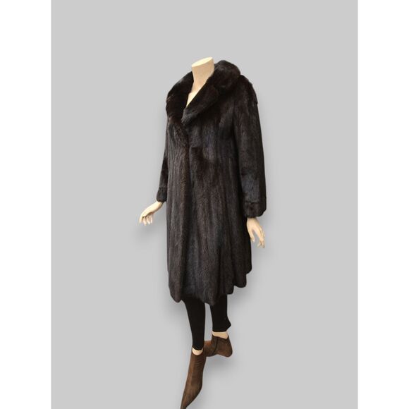 Vintage Dark Brown Mink Coat -Small/Medium - Picture 3 of 9